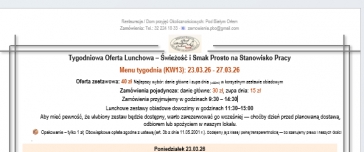 Tygodniowa Oferta Lunchowa. Tydzień KW 13 & Smaki na Życzenie 