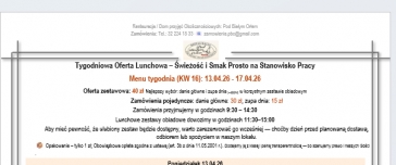 Tygodniowa Oferta Lunchowa. Tydzień KW 16 & Smaki na Życzenie 