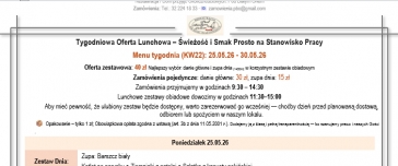 Tygodniowa Oferta Lunchowa. Tydzień KW 22 & Smaki na Życzenie 