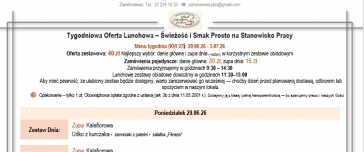 Tygodniowa Oferta Lunchowa. Tydzień KW 27 (29.06-03.07.26) & Smaki na Życzenie 