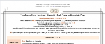 Tygodniowa Oferta Lunchowa. Tydzień KW 29 (13-17.07.26) & Smaki na Życzenie 