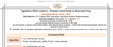 Tygodniowa Oferta Lunchowa. Tydzień KW 40 (28.09-02.10.26) & Smaki na Życzenie 